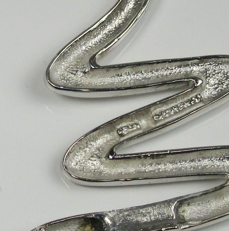Sterling Silver Squiggle Pendant: Free Form Artistic Jewelry