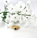 Yellow Gold Sapphire and Diamond Filigree Ring