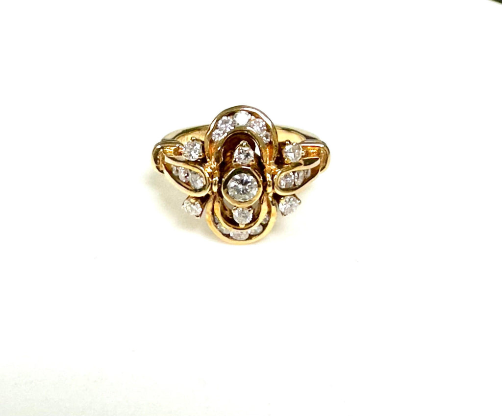 Yellow Gold Diamond Tremblant Cocktail Ring