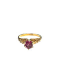 Vintage Ruby Ring, 14k Yellow Gold Filigree, July Birthstone