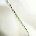 Sterling Silver Peridot Link Bracelet, Gemstone Bracelet