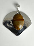 Hand Crafted Sterling Silver Agate Pendant - Student Artist JR