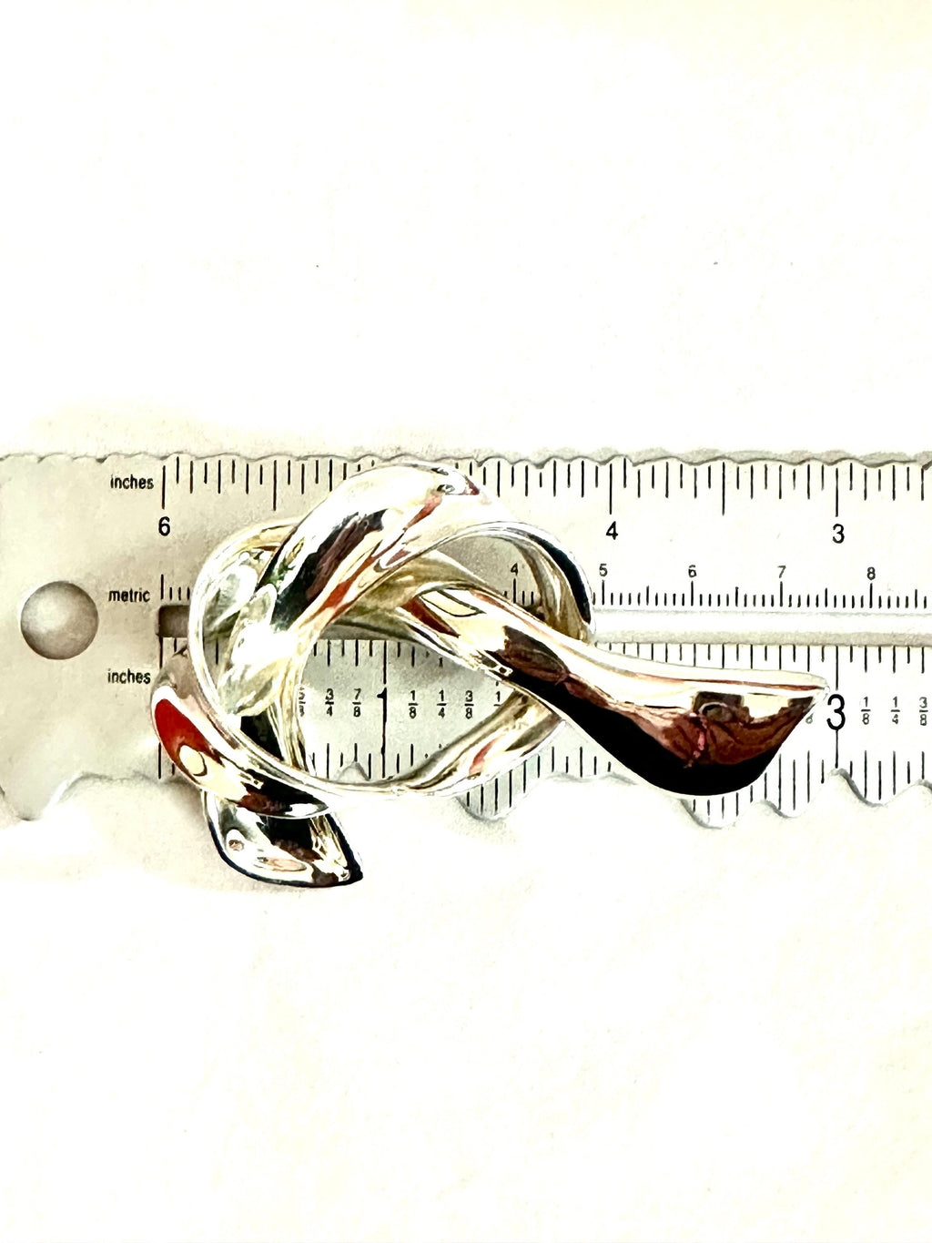 Sterling Silver Flowing Knot Brooch