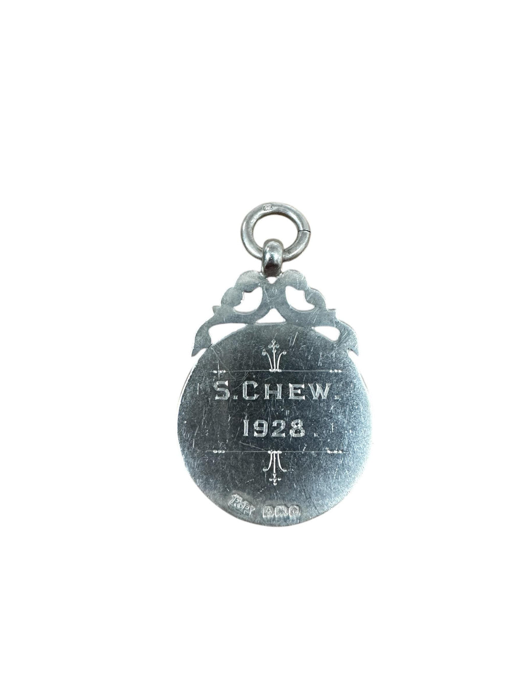 Personalized Sterling Silver Hallmarked Medal for Swim/Dive Enthusiasts